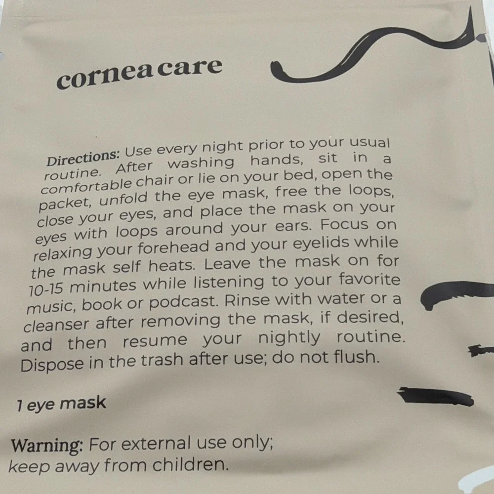 CorneaCare Rest Heated Eye Mask Dry Eye Relief Self-Heating Pads 29 Count